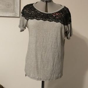 NWT Black & White Striped Top